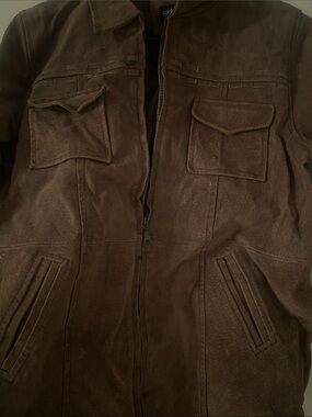 Suede Brown girls Zip-Front Jacket